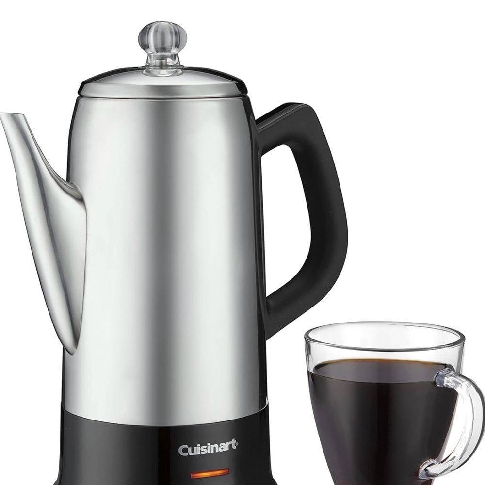 Cuisinart 12 cup electric coffee pot percolator.
Used.  Works perfectly.
